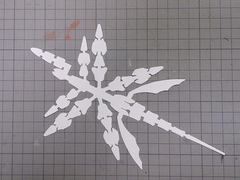 ファイバークラフト紙で作る虫っぽい生物3_型紙